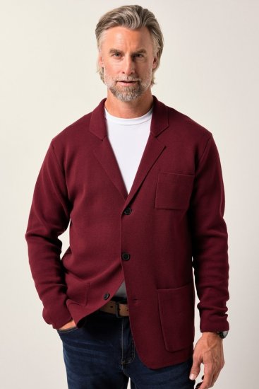 Boston Park 747 Flexlastic Strikket blazer Aubergine - Habitter og blazere - Habitter og jakkesæt i store størrelser