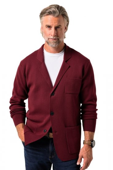 Boston Park 747 Flexlastic Strikket blazer Aubergine - Habitter og blazere - Habitter og jakkesæt i store størrelser