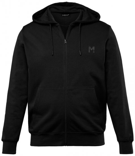 Men+ 851 Hættejakke Sort - Trøjer og hættetrøjer - Trøjer og Hættetrøjer i store størrelser - 2XL-14XL