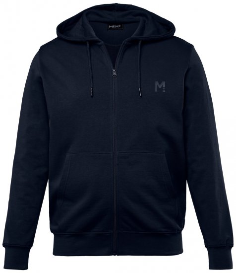 Men+ 851 Hættejakke Mørkeblå - Trøjer og hættetrøjer - Trøjer og Hættetrøjer i store størrelser - 2XL-14XL