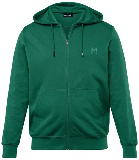 Men+ 851 Hættejakke Grøn - Trøjer og hættetrøjer - Trøjer og Hættetrøjer i store størrelser - 2XL-14XL