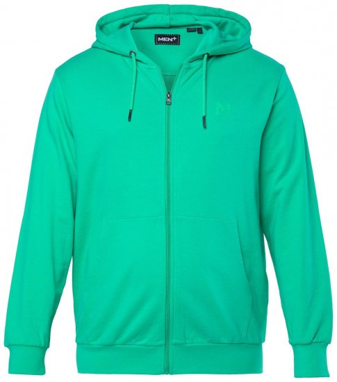 Men+ 851 Hættejakke Smaragdgrøn - Trøjer og hættetrøjer - Trøjer og Hættetrøjer i store størrelser - 2XL-14XL