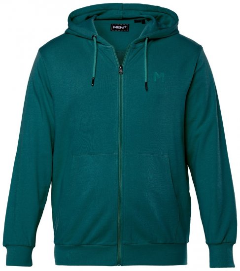 Men+ 851 Hættejakke Grangrøn - Trøjer og hættetrøjer - Trøjer og Hættetrøjer i store størrelser - 2XL-14XL
