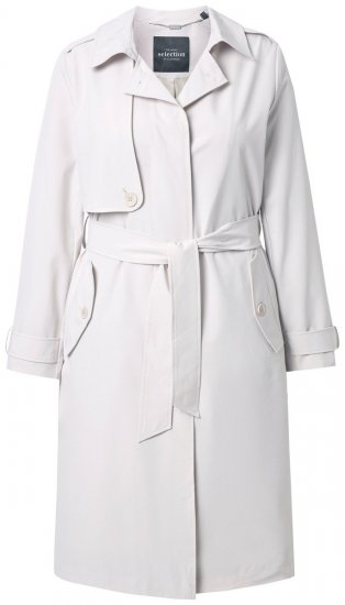 Ulla Popken 834990 Trenchcoat Taupe - Frakker - Frakker i store størrelser