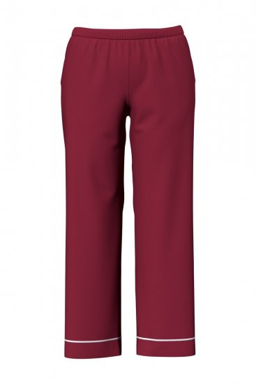 Ulla Popken 835397 Kortærmet pyjamas med skjortekrave Lilla - Pyjama/Loungewear - 