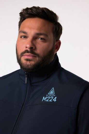 Men+ 414 Softshellvest med ståkrave Mørkeblå - Jakker - Jakker i store størrelser, 2XL- 12XL