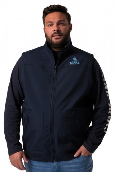 Men+ 414 Softshellvest med ståkrave Mørkeblå - Jakker - Jakker i store størrelser, 2XL- 12XL