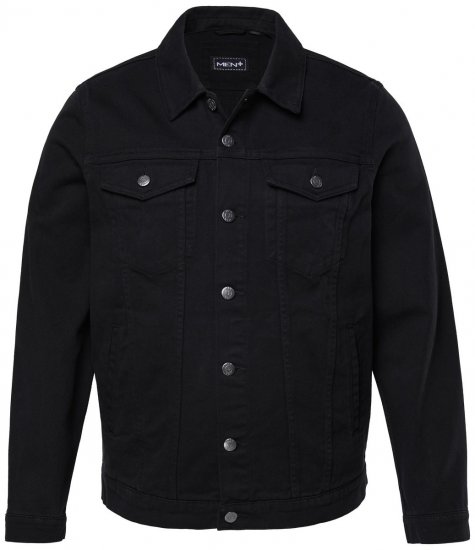 Men+ 446 Denimjakke med brystlommer Sort - Jakker - Jakker i store størrelser, 2XL- 12XL