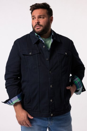 Men+ 446 Denimjakke med brystlommer Mørkeblå - Jakker - Jakker i store størrelser, 2XL- 12XL