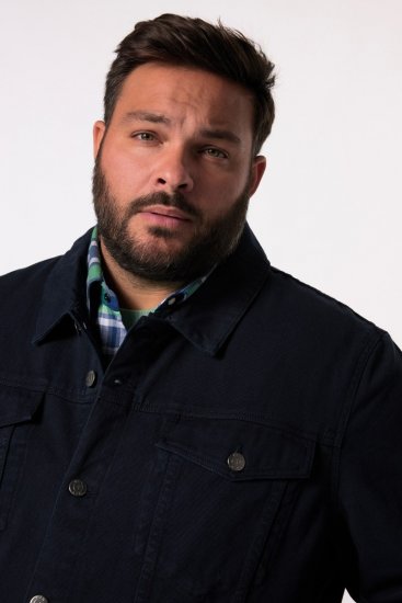 Men+ 446 Denimjakke med brystlommer Mørkeblå - Jakker - Jakker i store størrelser, 2XL- 12XL