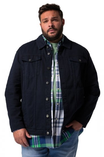 Men+ 446 Denimjakke med brystlommer Mørkeblå - Jakker - Jakker i store størrelser, 2XL- 12XL