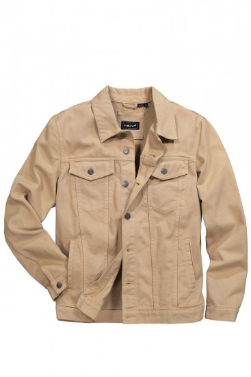 Men+ 446 Denimjakke med brystlommer Sand - Jakker - Jakker i store størrelser, 2XL- 12XL