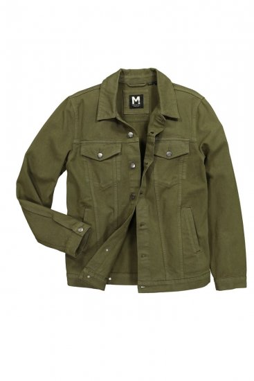 Men+ 446 Denimjakke med brystlommer Mørk oliven - Jakker - Jakker i store størrelser, 2XL- 12XL