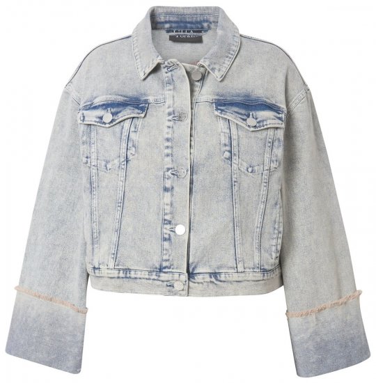 Ulla Popken 835486 Denimjakke med vide ærmer Denimblå - Jakker - Dame jakker i store størrelser