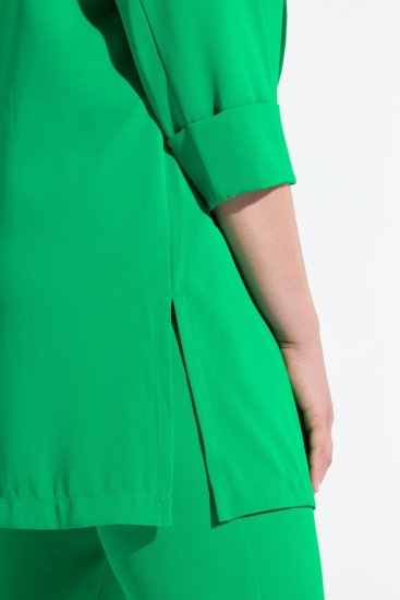 Ulla Popken 836165 Lang blazer med 3/4-ærmer Grøn - Blazere - Blazere i plusstørrelser til kvinder