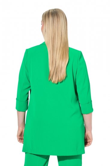 Ulla Popken 836165 Lang blazer med 3/4-ærmer Grøn - Blazere - Blazere i plusstørrelser til kvinder