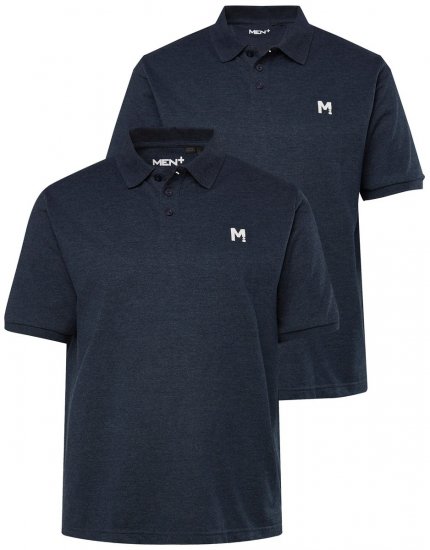 Men+ 258 Poloshirt Mørkeblå 2-pak - Polotrøjer - Polotrøjer 2XL-8XL
