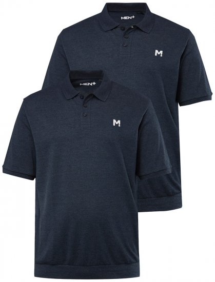 Men+ 266 Poloshirt bellyfit Mørkeblå 2-pak - Polotrøjer - Polotrøjer 2XL-8XL