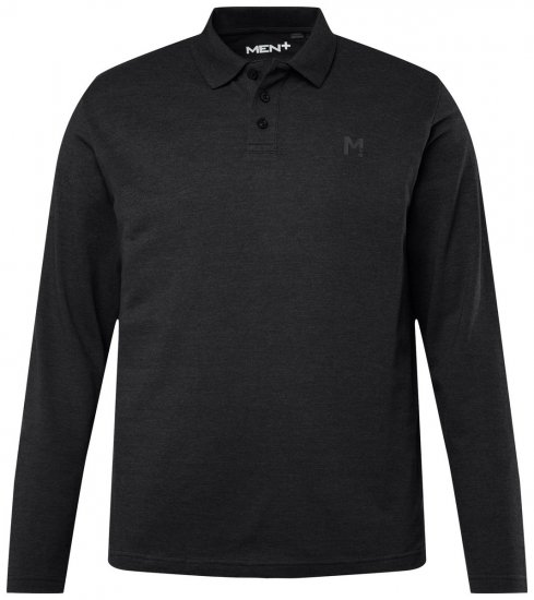 Men+ 270 Langærmet Poloshirt Sort - Polotrøjer - Polotrøjer 2XL-8XL