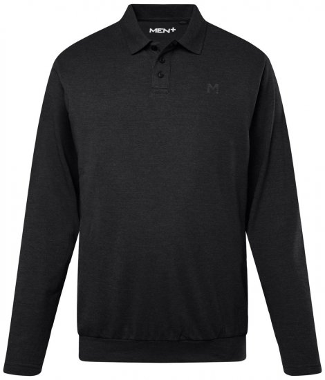Men+ 274 Langærmet Poloshirt bellyfit Sort - Polotrøjer - Polotrøjer 2XL-8XL
