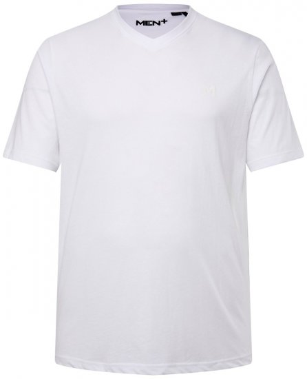 Men+ 279 T-shirt med V-hals Hvid - T-shirts - T-shirts i store størrelser - 2XL-14XL
