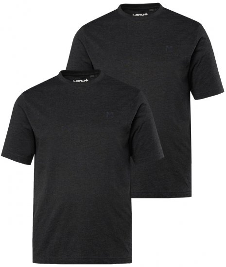 Men+ 285 T-shirt med rund hals Sort 2-pak - T-shirts - T-shirts i store størrelser - 2XL-14XL