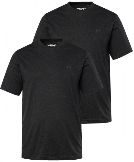Men+ 299 T-shirt med V-hals Sort 2-pak - T-shirts - T-shirts i store størrelser - 2XL-14XL