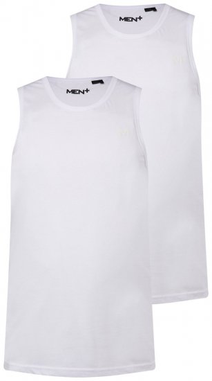 Men+ 305 Tanktop Hvid 2-pak - T-shirts - T-shirts i store størrelser - 2XL-14XL