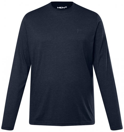 Men+ 307 Langærmet T-shirt Mørkeblå - T-shirts - T-shirts i store størrelser - 2XL-14XL