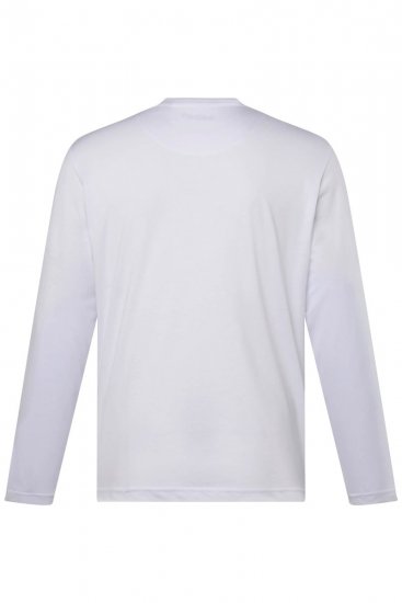 Men+ 307 Langærmet T-shirt Hvid - T-shirts - T-shirts i store størrelser - 2XL-14XL