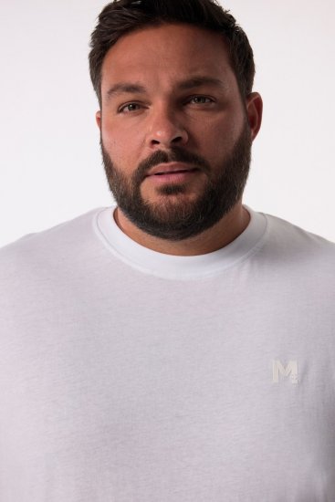 Men+ 307 Langærmet T-shirt Hvid - T-shirts - T-shirts i store størrelser - 2XL-14XL