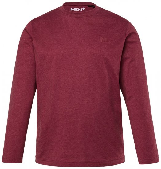 Men+ 307 Langærmet T-shirt Aubergine - T-shirts - T-shirts i store størrelser - 2XL-14XL