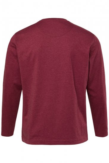 Men+ 307 Langærmet T-shirt Aubergine - T-shirts - T-shirts i store størrelser - 2XL-14XL