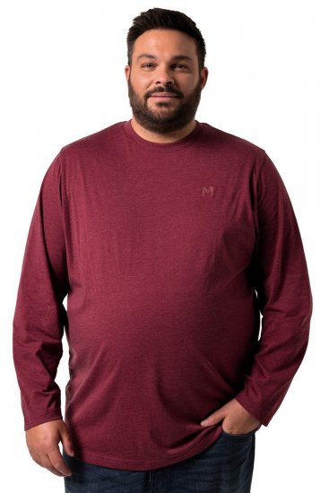Men+ 307 Langærmet T-shirt Aubergine - T-shirts - T-shirts i store størrelser - 2XL-14XL