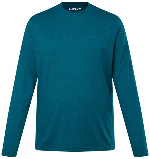 Men+ 307 Langærmet T-shirt Gråblå - T-shirts - T-shirts i store størrelser - 2XL-14XL