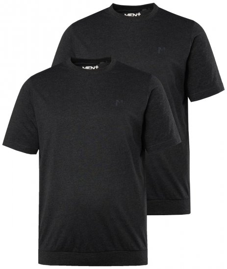 Men+ 311 T-shirt bellyfit Sort 2-pak - T-shirts - T-shirts i store størrelser - 2XL-14XL