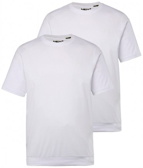 Men+ 311 T-shirt bellyfit Hvid 2-pak - T-shirts - T-shirts i store størrelser - 2XL-14XL