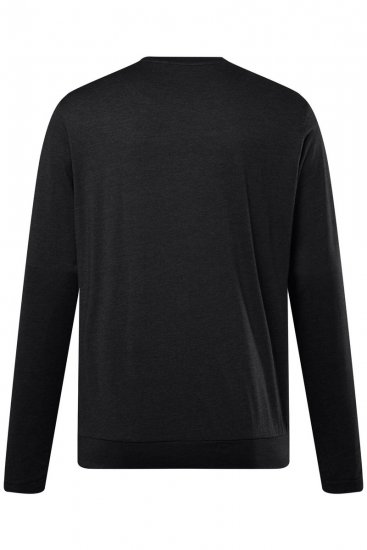 Men+ 313 Langærmet T-shirt bellyfit Sort - T-shirts - T-shirts i store størrelser - 2XL-14XL