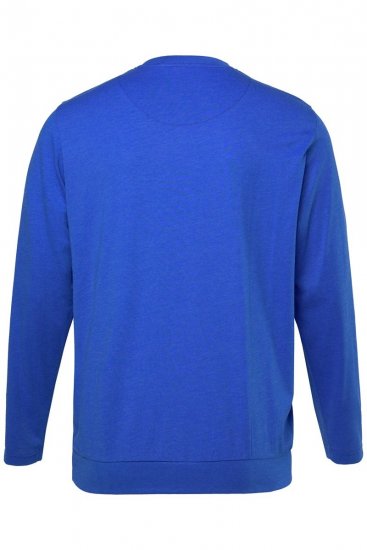 Men+ 313 Langærmet T-shirt bellyfit Koboltblå - T-shirts - T-shirts i store størrelser - 2XL-14XL