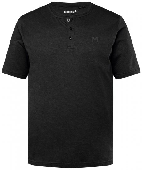 Men+ 365 Henley-shirt Sort - T-shirts - T-shirts i store størrelser - 2XL-14XL