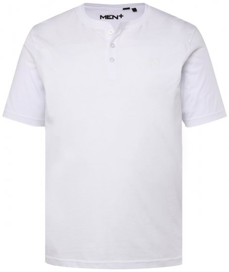 Men+ 365 Henley-shirt Hvid - T-shirts - T-shirts i store størrelser - 2XL-14XL
