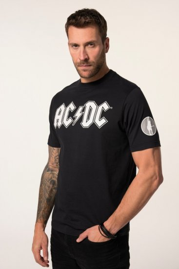 JP1880 AC/DC Classic Logo Band T-Shirt Black - T-shirts - T-shirts i store størrelser - 2XL-14XL