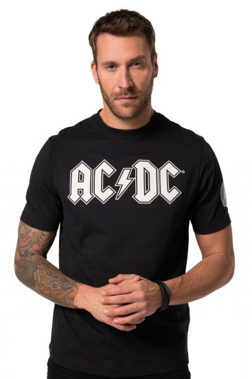 JP1880 AC/DC Classic Logo Band T-Shirt Black - T-shirts - T-shirts i store størrelser - 2XL-14XL