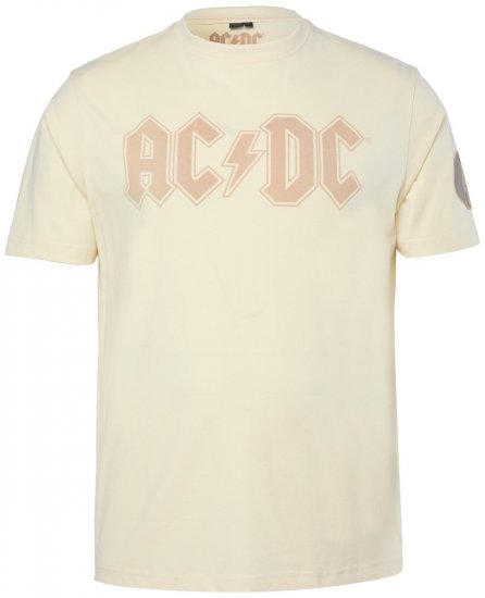 JP1880 836411 AC/DC Classic Logo T-shirt Sandgrå - Band T-shirts - Band T-shirts til mænd