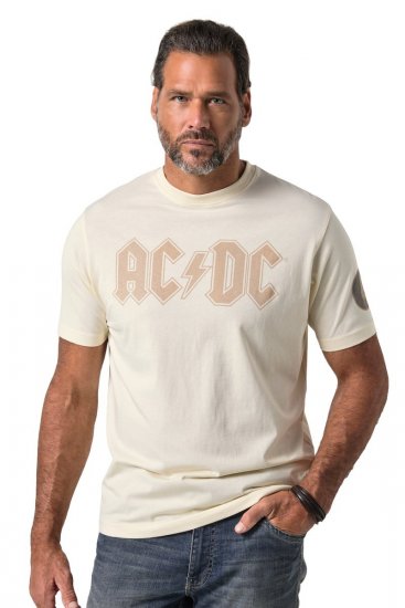 JP1880 836411 AC/DC Classic Logo T-shirt Sandgrå - Band T-shirts - Band T-shirts til mænd