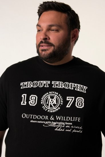 Men+ 424 T-shirt Trout Trophy Sort - T-shirts - T-shirts i store størrelser - 2XL-14XL
