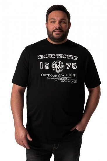 Men+ 424 T-shirt Trout Trophy Sort - T-shirts - T-shirts i store størrelser - 2XL-14XL