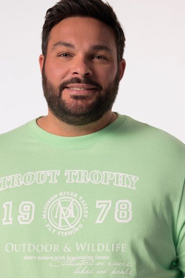 Men+ 424 T-shirt Trout Trophy Mintgrøn - T-shirts - T-shirts i store størrelser - 2XL-14XL