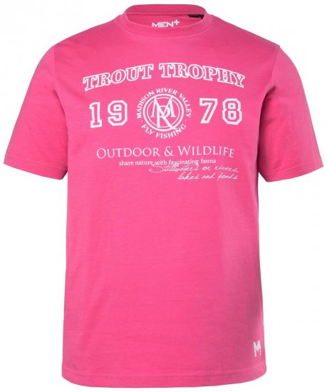 Men+ 424 T-shirt Trout Trophy Flamingopink - T-shirts - T-shirts i store størrelser - 2XL-14XL