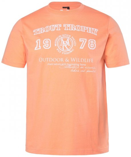 Men+ 424 T-shirt Trout Trophy Mørk abrikos - T-shirts - T-shirts i store størrelser - 2XL-14XL